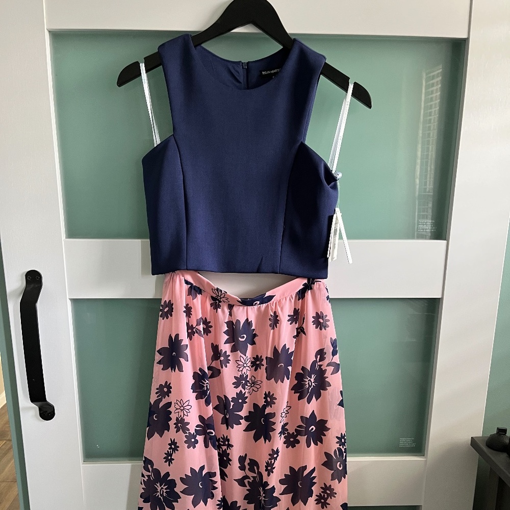 NWT Two piece Sequins Hearts Girls dress Size 16